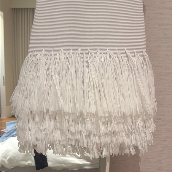 Aje White Fringe Mini Dress - Picture 3 of 5